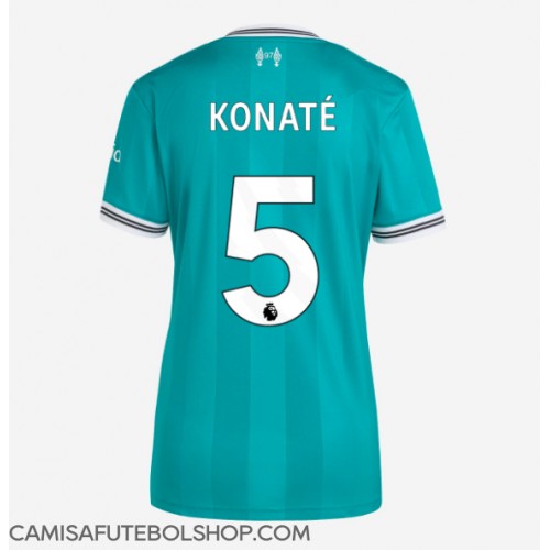 Camisa de time de futebol Liverpool Ibrahima Konate #5 Replicas 3º Equipamento Feminina 2025-26 Manga Curta
